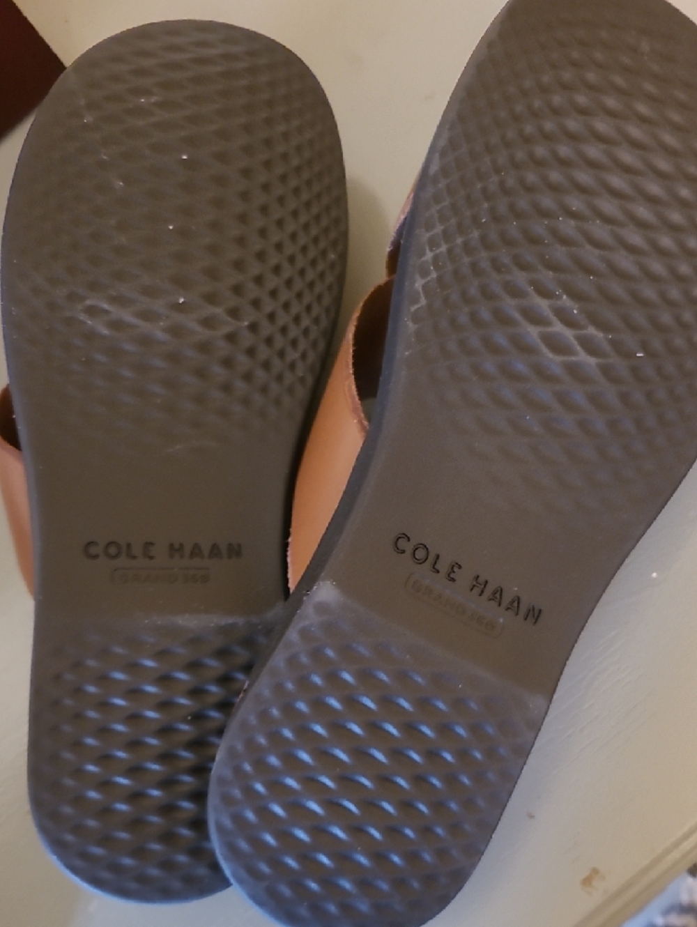 Cole Haan British Tan Crisscross Slide Sandals - Picture 5 of 6